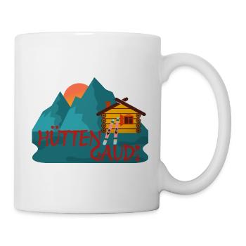 Hüttengaudi Alpen Lodge - Berg Design Apres Ski - Tasse - Weiß - Rechts