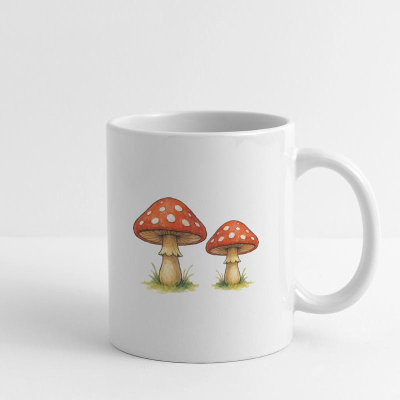 Red toadstools in the grass Mug