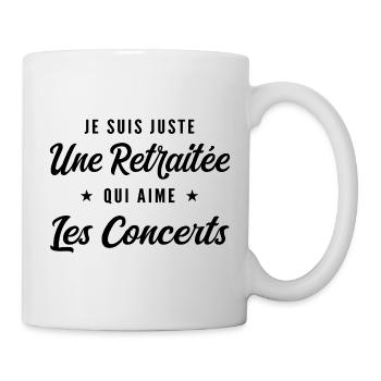 Retraitée Mélomane Humour Cadeau Retraite - Mug blanc - blanc - Droite