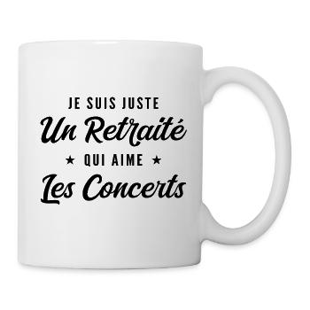Retraité Mélomane Humour Cadeau Retraite - Mug blanc - blanc - Droite