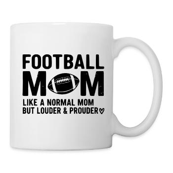 American Football Mutter Stolz - Tasse - Weiß - Rechts