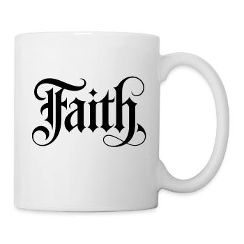Glaube - stoisches römisches Design - Tasse - Weiß - Rechts