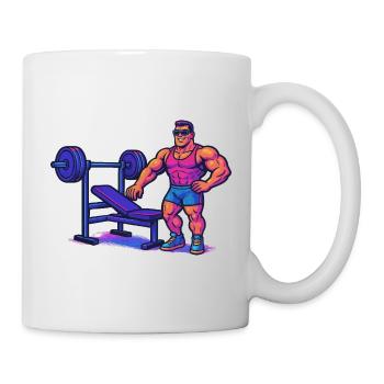 Bodybuilder Gym Comic - Mug - white - Right