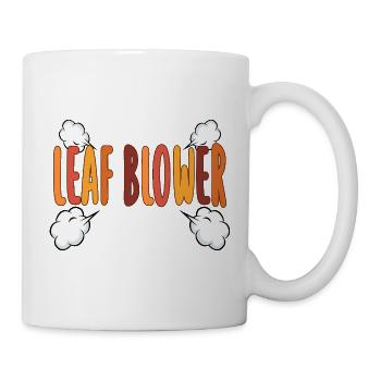 souffleur de feuilles drôle saison couple t-shirt d’automne - Mug blanc - blanc - Droite