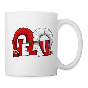 Narrenkappe Karneval Fasching Joker Helau Gruß  - Tasse - Weiß - Rechts