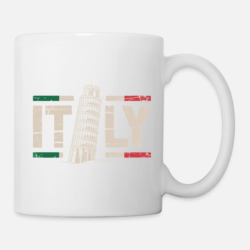 Leaning Tower Italy Vintage - Tasse - Weiß