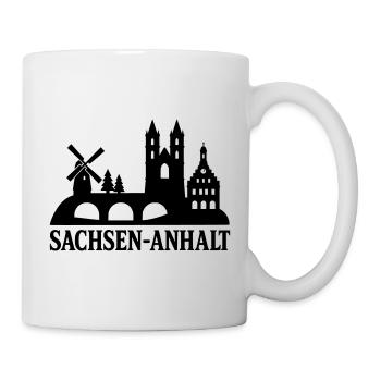 sachsen anhalt bundesland silhouette - Tasse - Weiß - Rechts