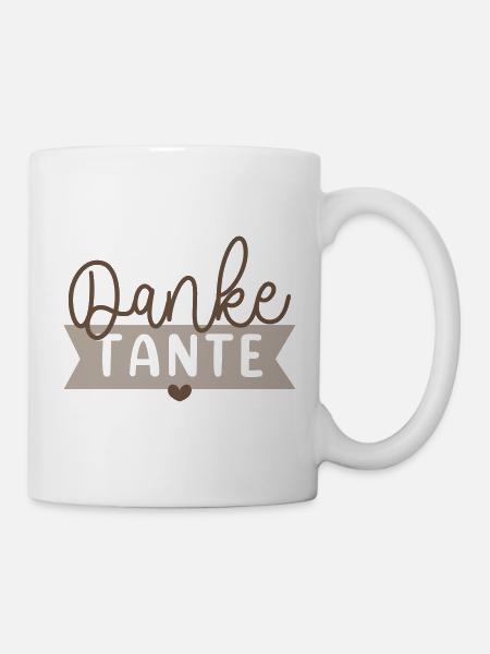 Danke Tante – Geschenk für Tante - Tasse - Weiß