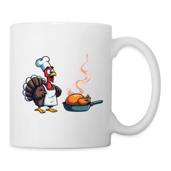 Cuisinier de dinde de Thanksgiving - Mug blanc - blanc - Droite