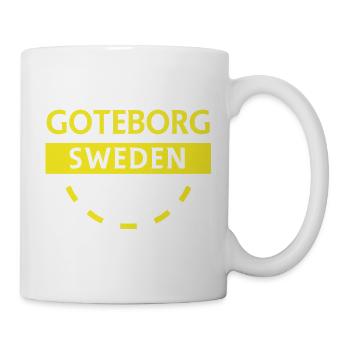 Göteborg, Suède, Neon Logo Badge - Mug blanc - blanc - Droite