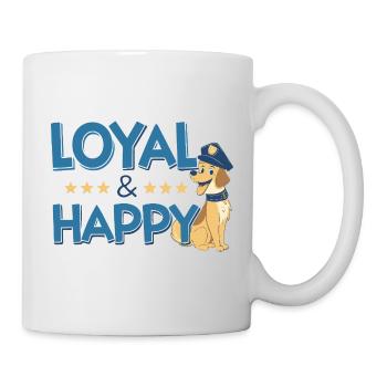 Loyal and Happy Dog Captain - Mug - white - Right