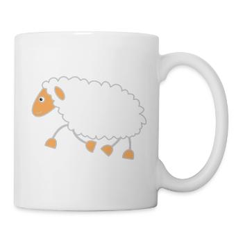 Schaf trabt zum Schäfer - Tasse - Weiß - Rechts