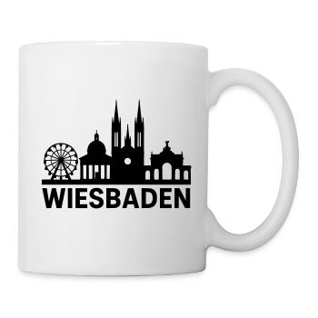 wiesbaden silhouette - Tasse - Weiß - Rechts