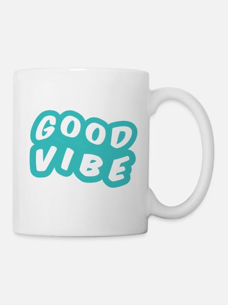 Guter türkisfarbener Vibe - Tasse - Weiß