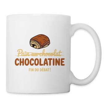 Pain au Chocolat vs. Chocolatine, die eigentliche Debatte - Tasse - Weiß - Rechts