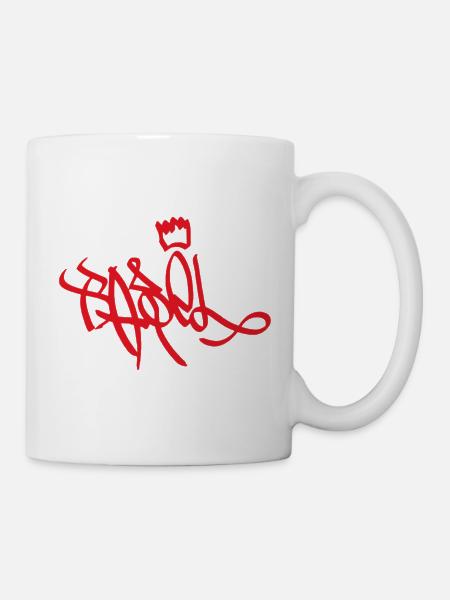 Königliche Graffiti Handschrift Basel - Tasse - Weiß