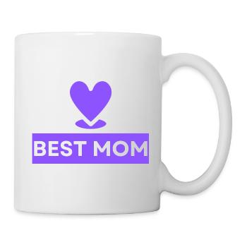 Best Mom Heart Emblem - Mug - white - Right