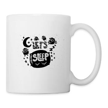 Let’s Sleep - Conception de chemise de sommeil en mouton mignon - Mug blanc - blanc - Droite