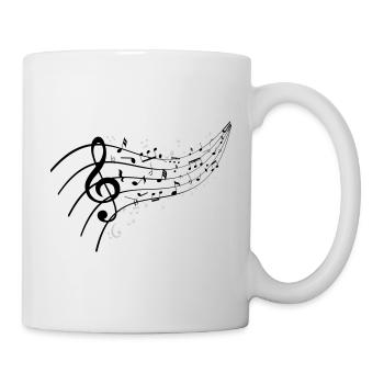 Black night with music knot - Mug - white - Right