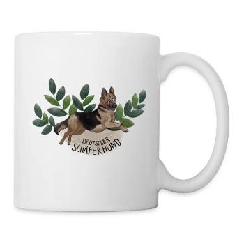 Deutscher Schäferhund Botanika - Tasse - Weiß - Rechts