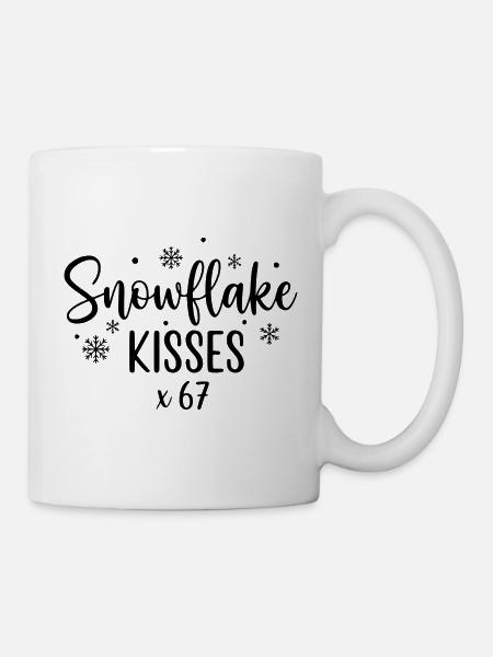Snowflake Kisses x67 - Tasse - Weiß