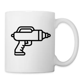 Wasserpistole - Tasse - Weiß - Rechts