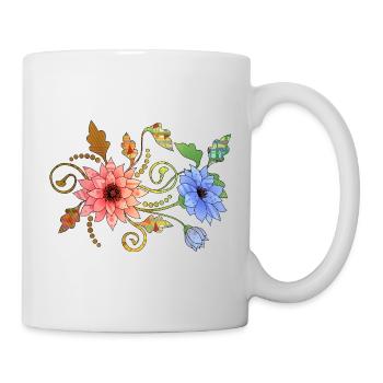 Fleur - Mug blanc - blanc - Droite
