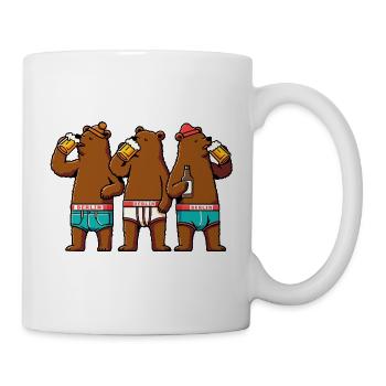 3 Berliner Party Gang Berlin Bären Bier Hose Bär - Tasse - Weiß - Rechts