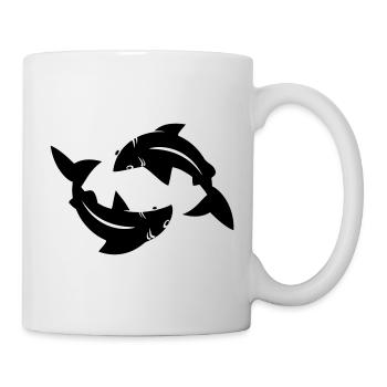Fische Kreis Flow Emblem - Tasse - Weiß - Rechts
