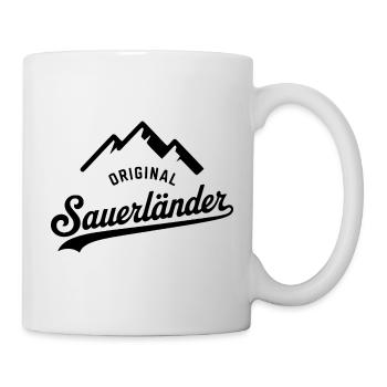 Sauerländer Hoodie – Stolz, Humor & Heimatliebe - Tasse - Weiß - Rechts