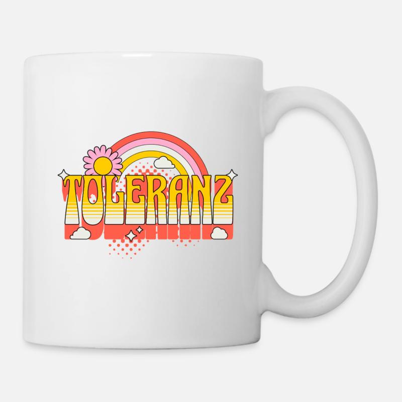 Tolérance, Diversité, Respect, Acceptation, Amour, LGBTQ - Mug blanc - blanc