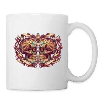 Cadeau original Dia de los Muertos Tête de mort - Mug blanc - blanc - Droite