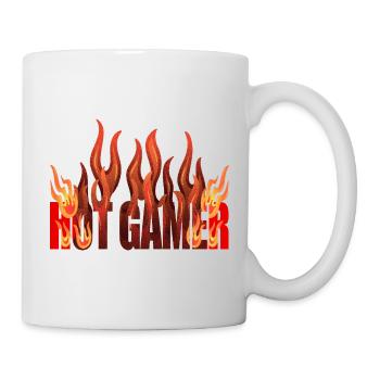 conception de flamme de joueur chaud - Mug blanc - blanc - Droite