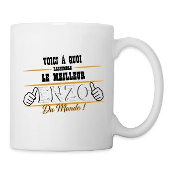 Bester Enzo der Welt - Tasse - Weiß - Rechts