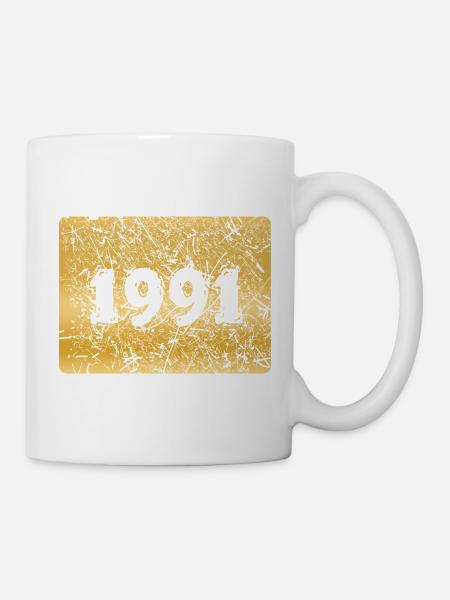 Zahl 1991 - Tasse - Weiß