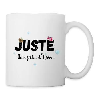 Juste une fille d’hiver cadeau - Mug blanc - blanc - Droite