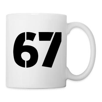 Fun 67 Number 6-7 6 7 Six Seven - Mug - white - Right