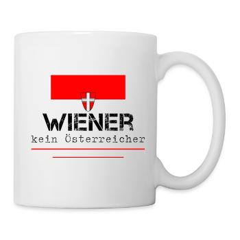lustiger Spruch Wiener kein Österreicher - Tasse - Weiß - Rechts