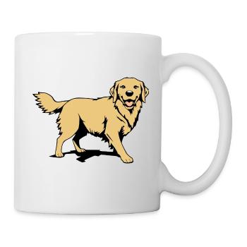 golden_retriever_bunt_T shirt_Geschenk - Mug - white - Right