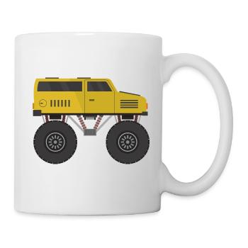 Camion monstre - Mug blanc - blanc - Droite