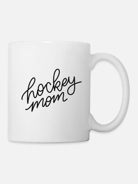 Hockey Mom Script Logo - Mug blanc - blanc
