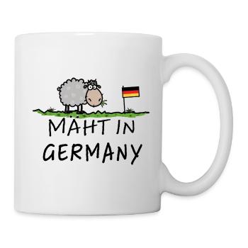 Mowing in Germany – Sheep Pun Gift Baby - Mug - white - Right