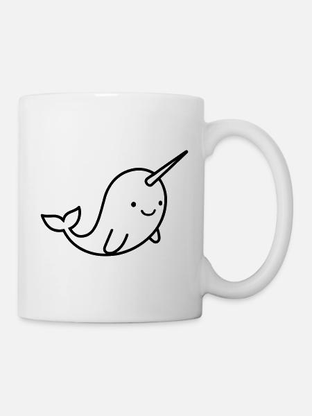Narwal - Tasse - Weiß