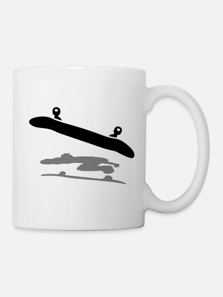 Skateboard - Tasse - Weiß