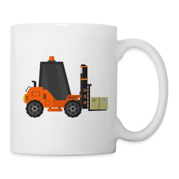 Gabelstapler - Tasse - Weiß - Rechts