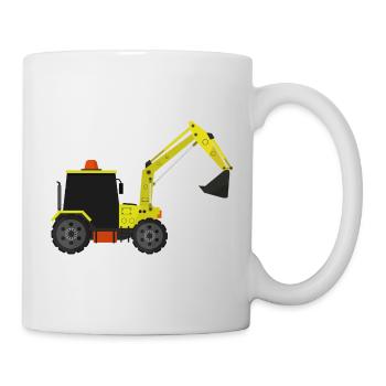 Bagger - Tasse - Weiß - Rechts