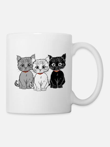 Drei Kätzchen - Tasse - Weiß