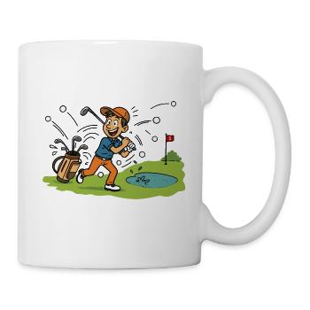 Golf Schon Süchtig - Tasse - Weiß - Rechts