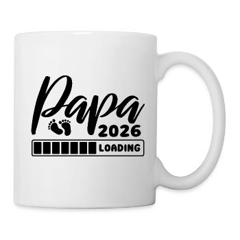 Papa 2026 loading - Schwangerschaft - Geschenk - Tasse - Weiß - Rechts