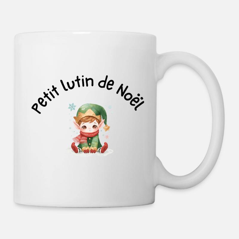 Petit lutin de Noël - Mug blanc - blanc